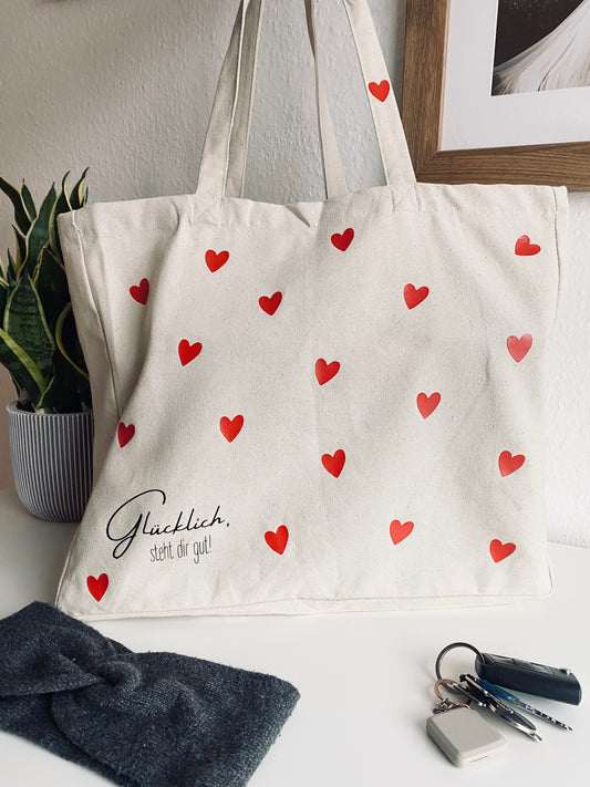 Jutetasche „Herzchen-Liebe“