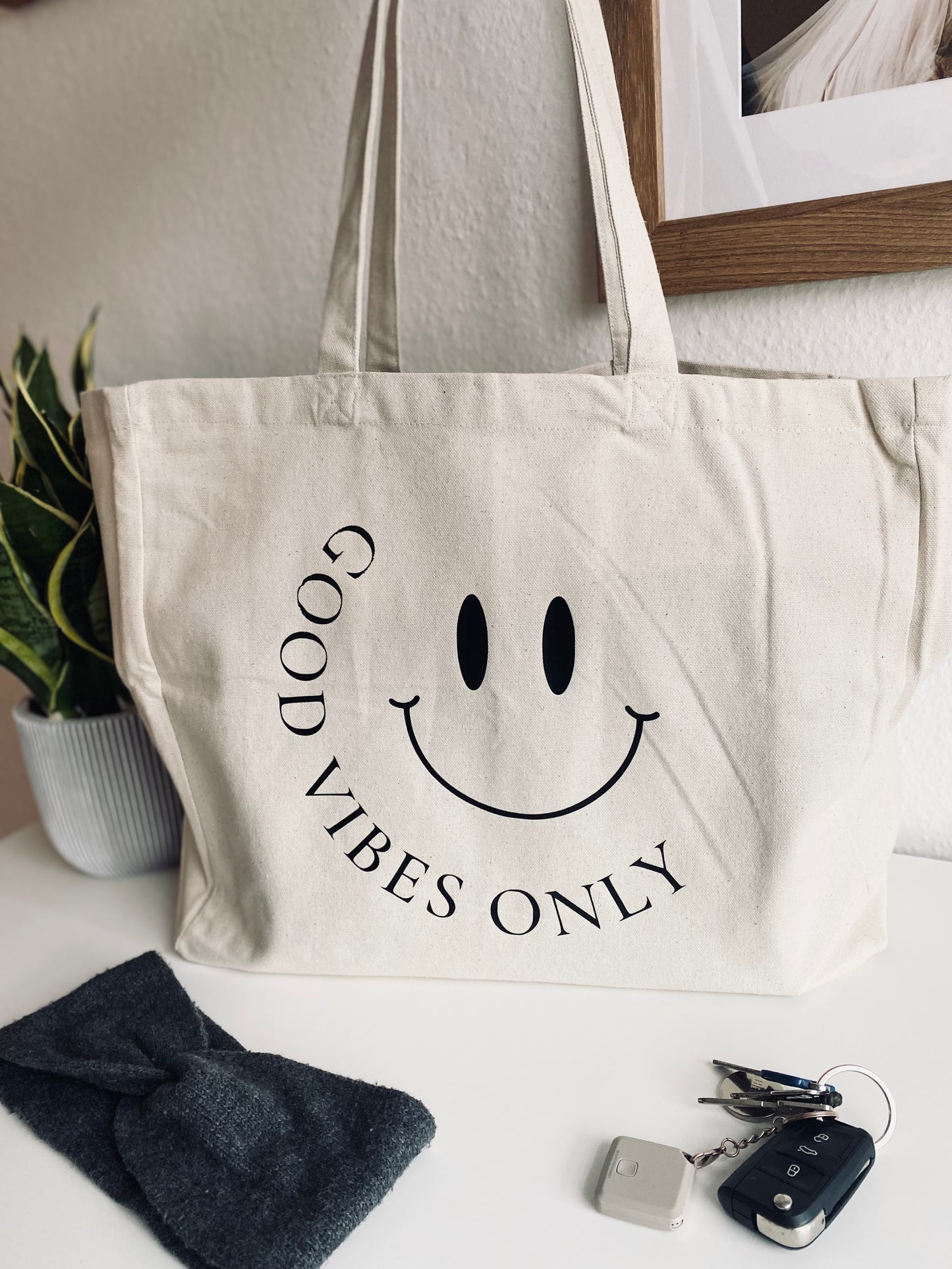 Jutetasche „Good Vibes“