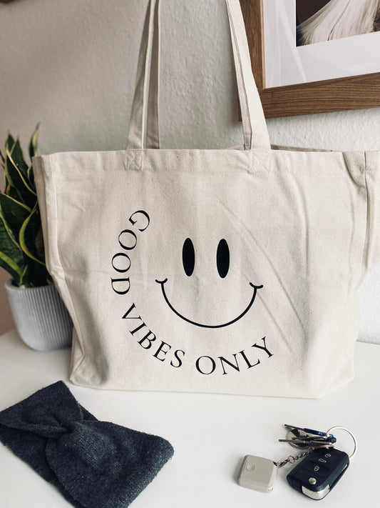 Jutetasche „Good Vibes“